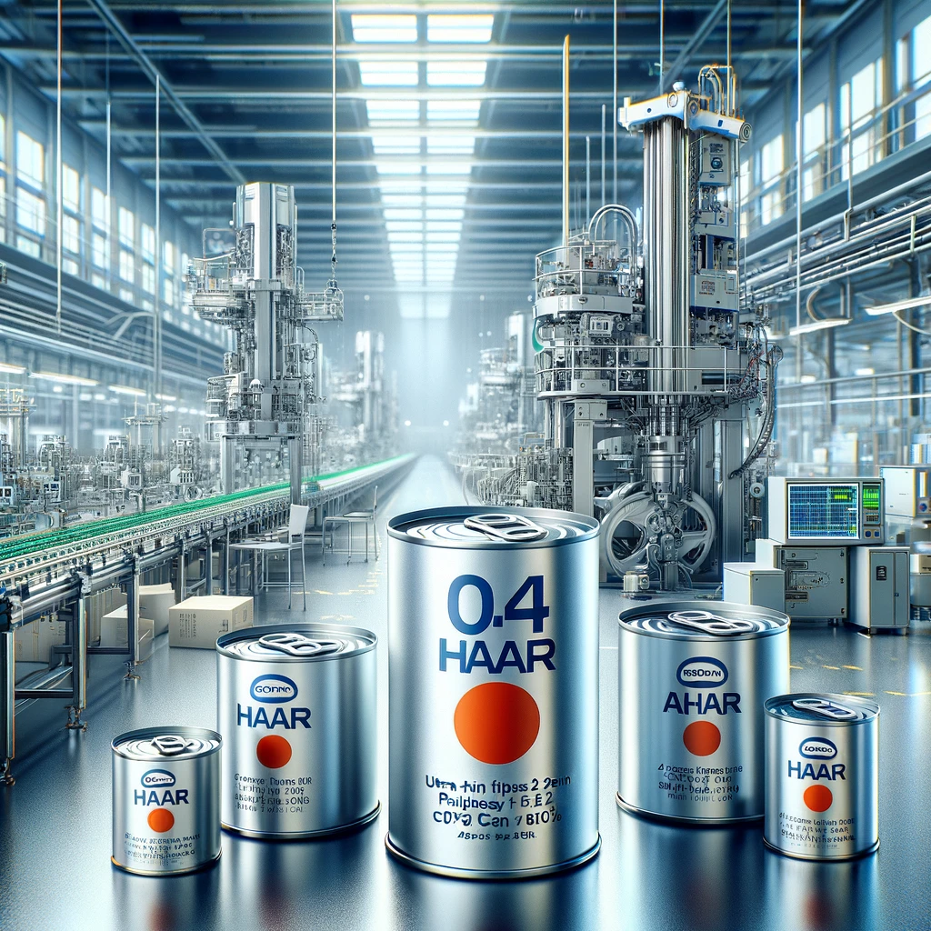 DALL·E 2023-12-04 23.30.16 - An advanced can production facility showcasing the proprietary technology of ECOMAR. The scene includes sophisticated Japanese equipment, prominently